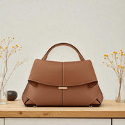 Women's genuine cowhide leather shoulder and crossbody handbag