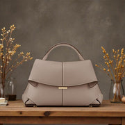 Women's genuine cowhide leather shoulder and crossbody handbag