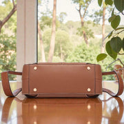 Women's genuine cowhide leather shoulder and crossbody handbag