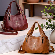 Genuine Leather Shoulder Bag: Women's Tote Handbag with Top Handle