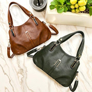 Genuine Leather Shoulder Bag: Women's Tote Handbag with Top Handle