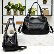 Genuine Leather Shoulder Bag: Women's Tote Handbag with Top Handle
