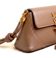 Genuine Leather Knotted Shoulder Bag | حقيبة كتف من الجلد الطبيعي بلمسة العقدة