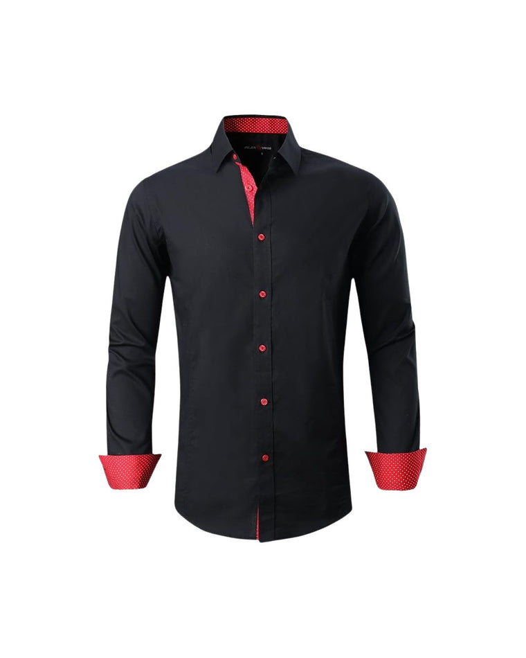Mens Dress Shirts Regular Fit Long Sleeve Stretch right for Business Dress as well