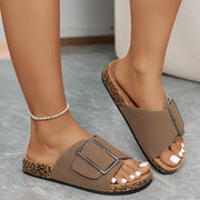 Ladies' Slippers with a Stylish Adjustable Strap, Allowing for Size And Comfort Adjustments.