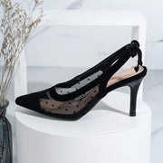 Fashionable High-Heeled Sandals for Women with Breathable Mesh And Pointed Toes