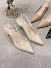 Closed Design, Comfortable Round Rubber Sole, Suitable for Work, Office, and Formal Occasions
